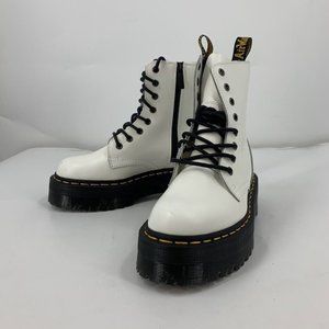 Dr. Marten Jadon Leather Classic Combat Platform Side Zip Boots Size 5 NWOB